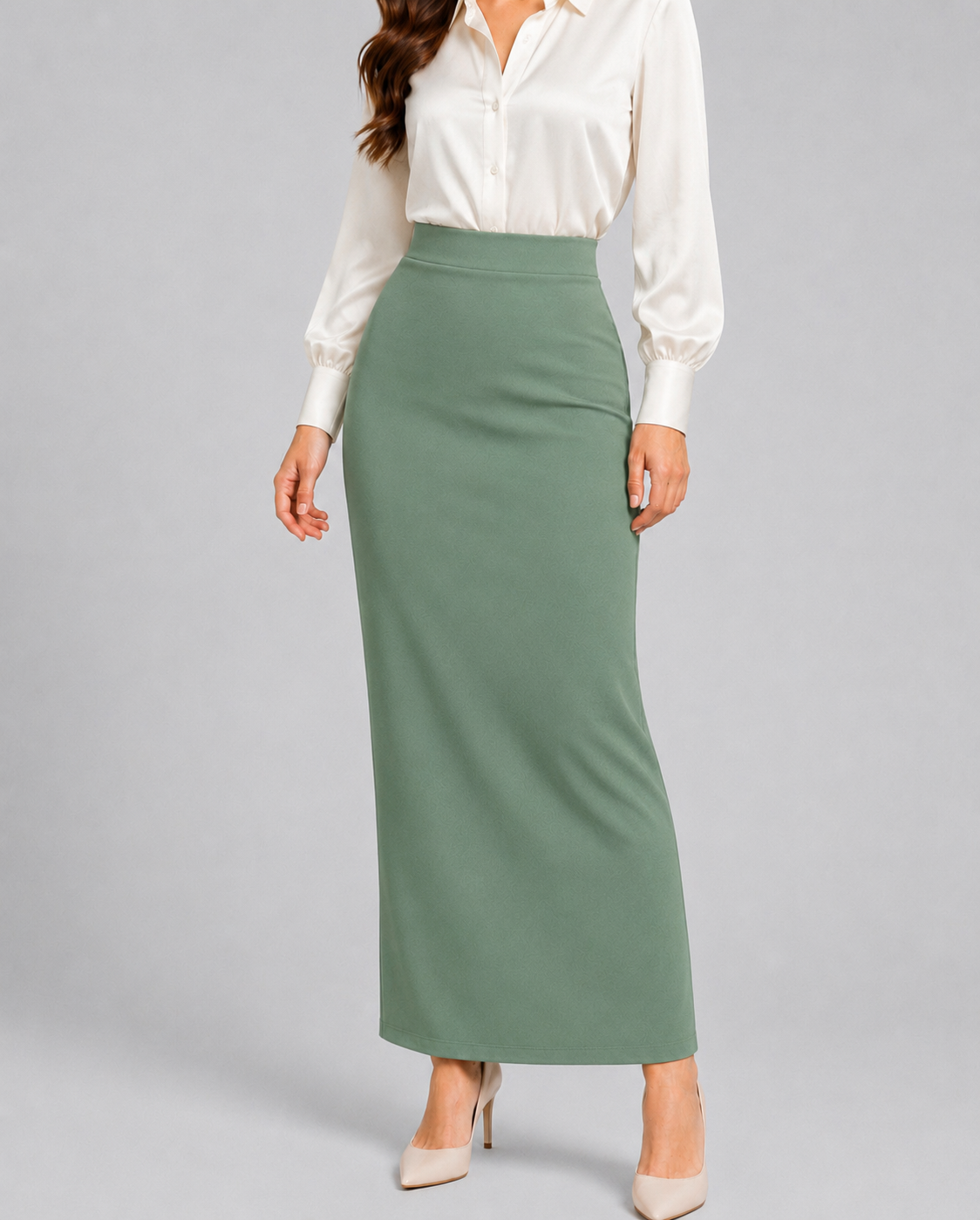 Straight Maxi Skirt | Sage