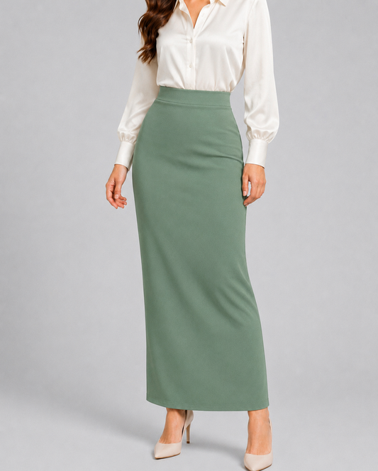 Straight Maxi Skirt | Sage