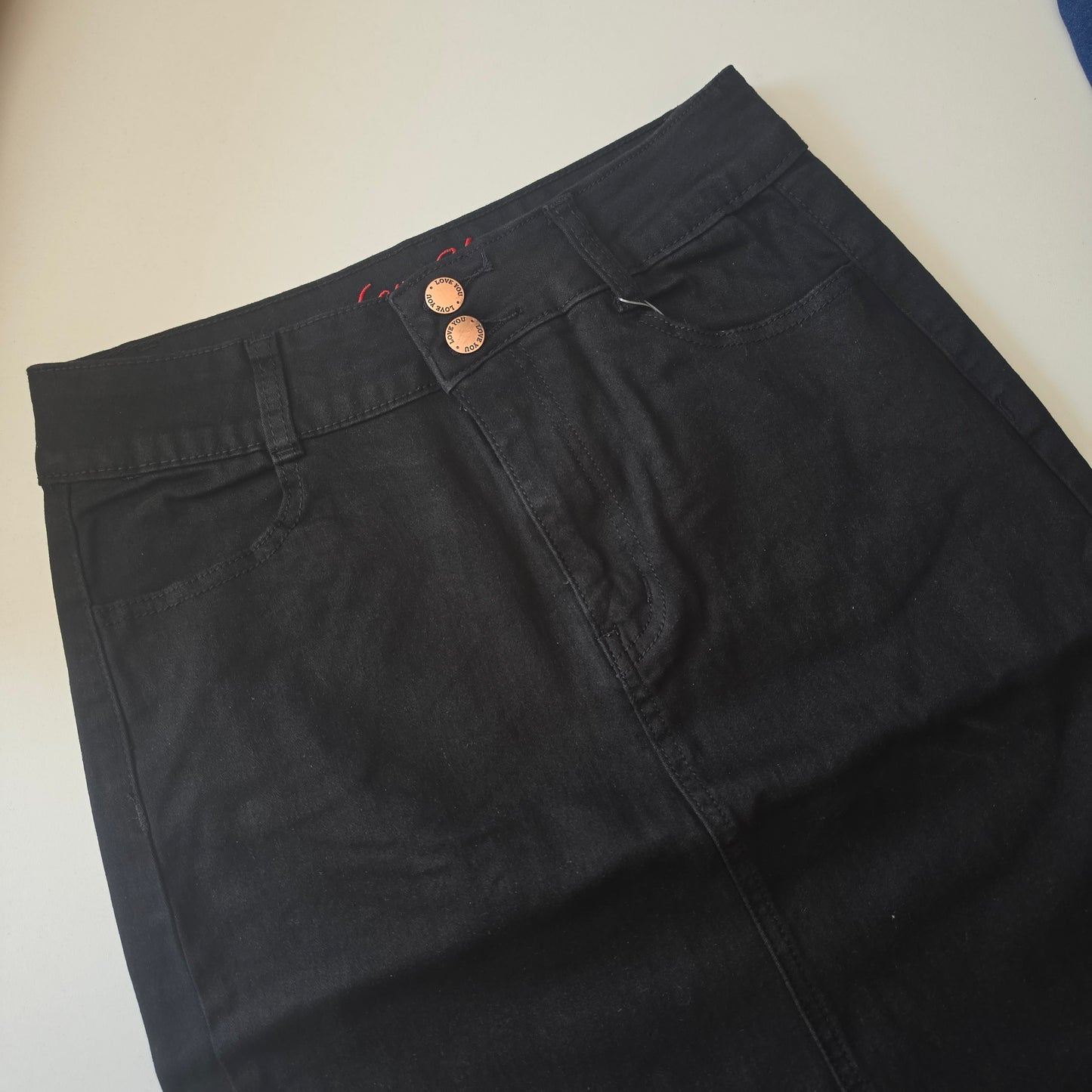 Black Denim skirt