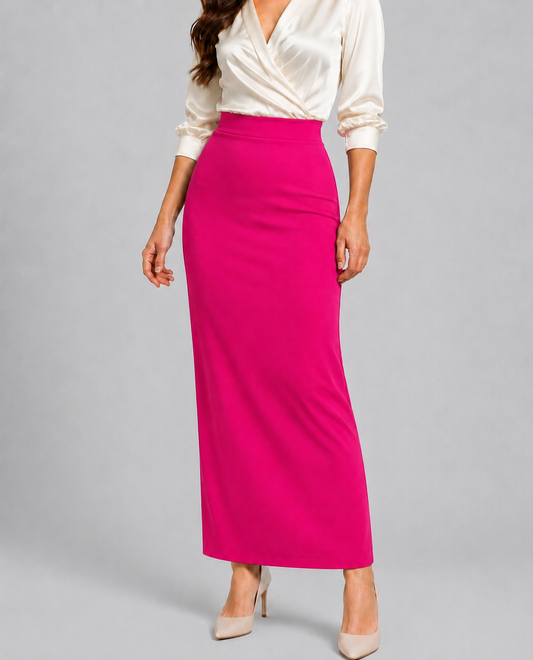 Straight Maxi Skirt | Hot Pink