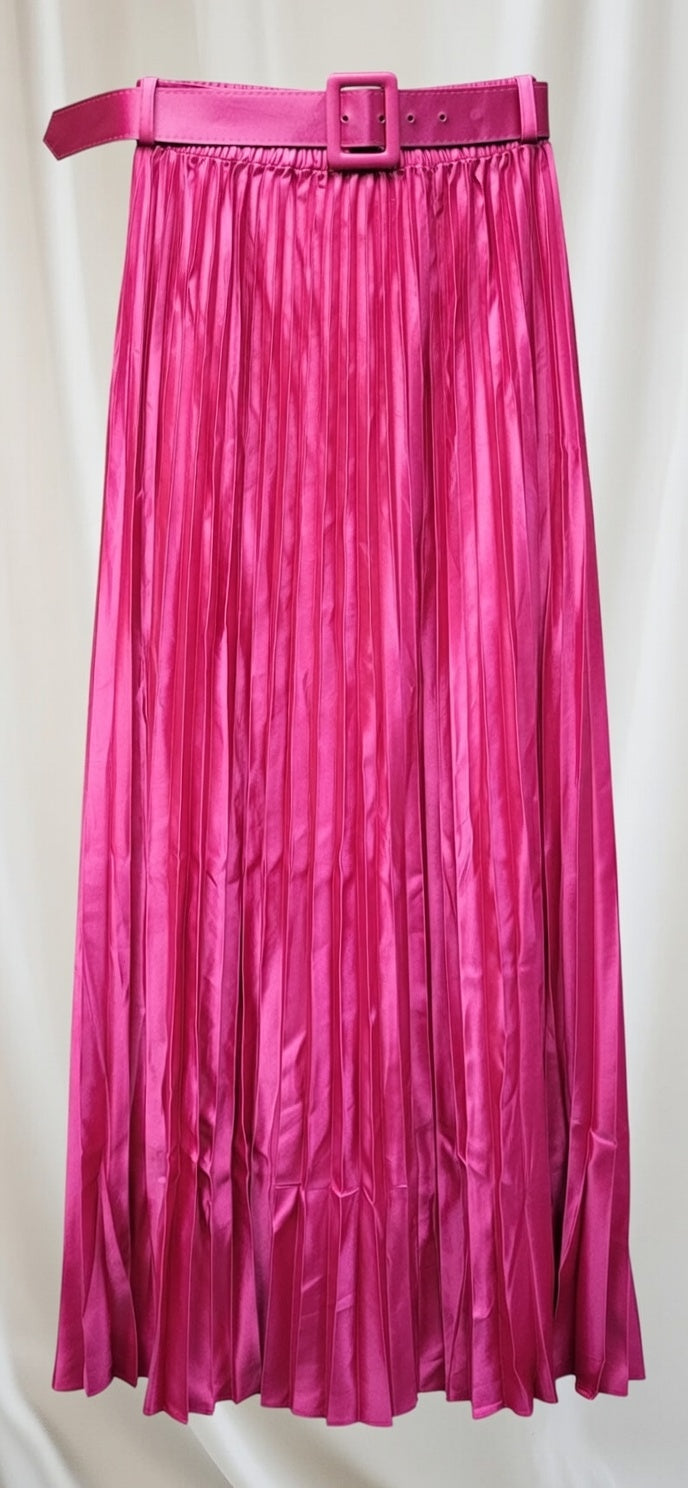 Fuchsia Pink Pleated
