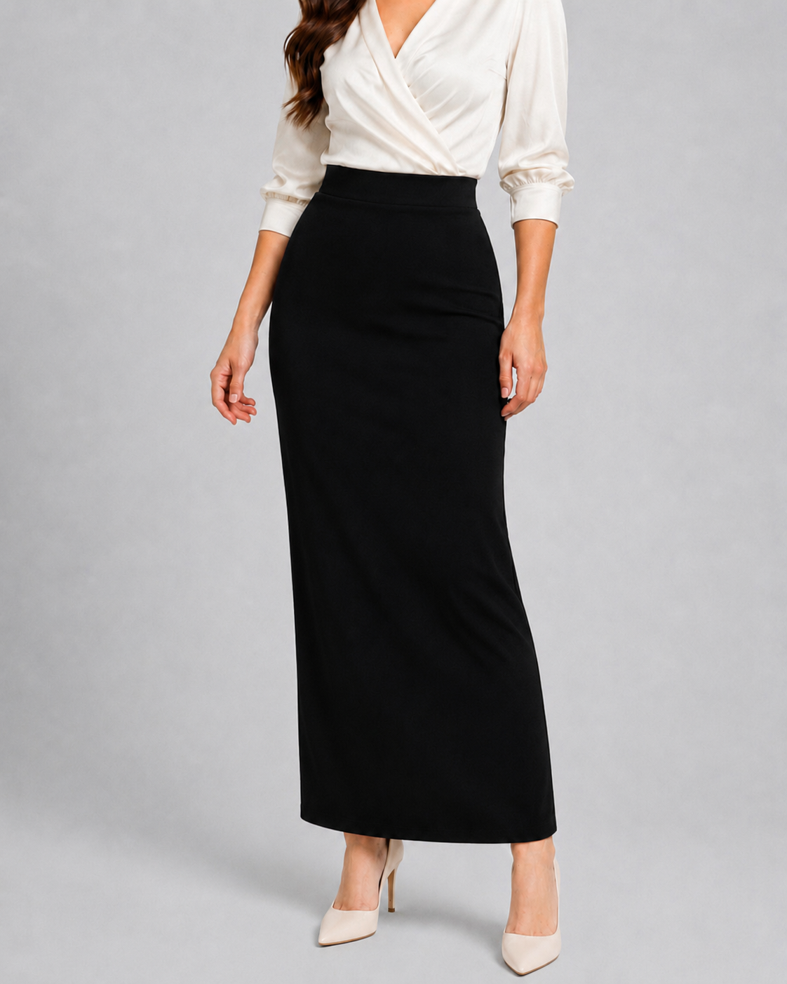 Straight Maxi Skirt | Black