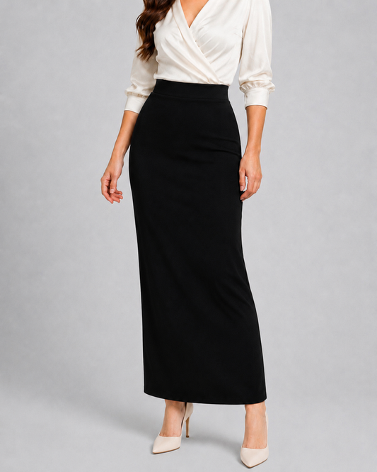 Straight Maxi Skirt | Black
