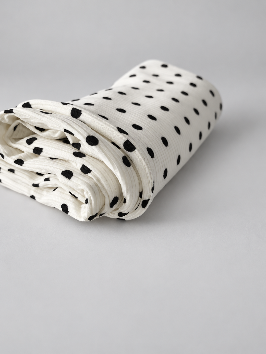 Double-Layer Maxi Pencil Skirt | White Polka