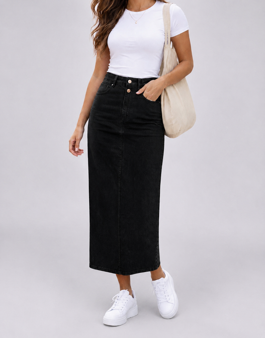 Black Denim skirt
