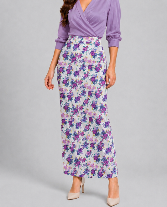 Straight Maxi Skirt | Floral Print
