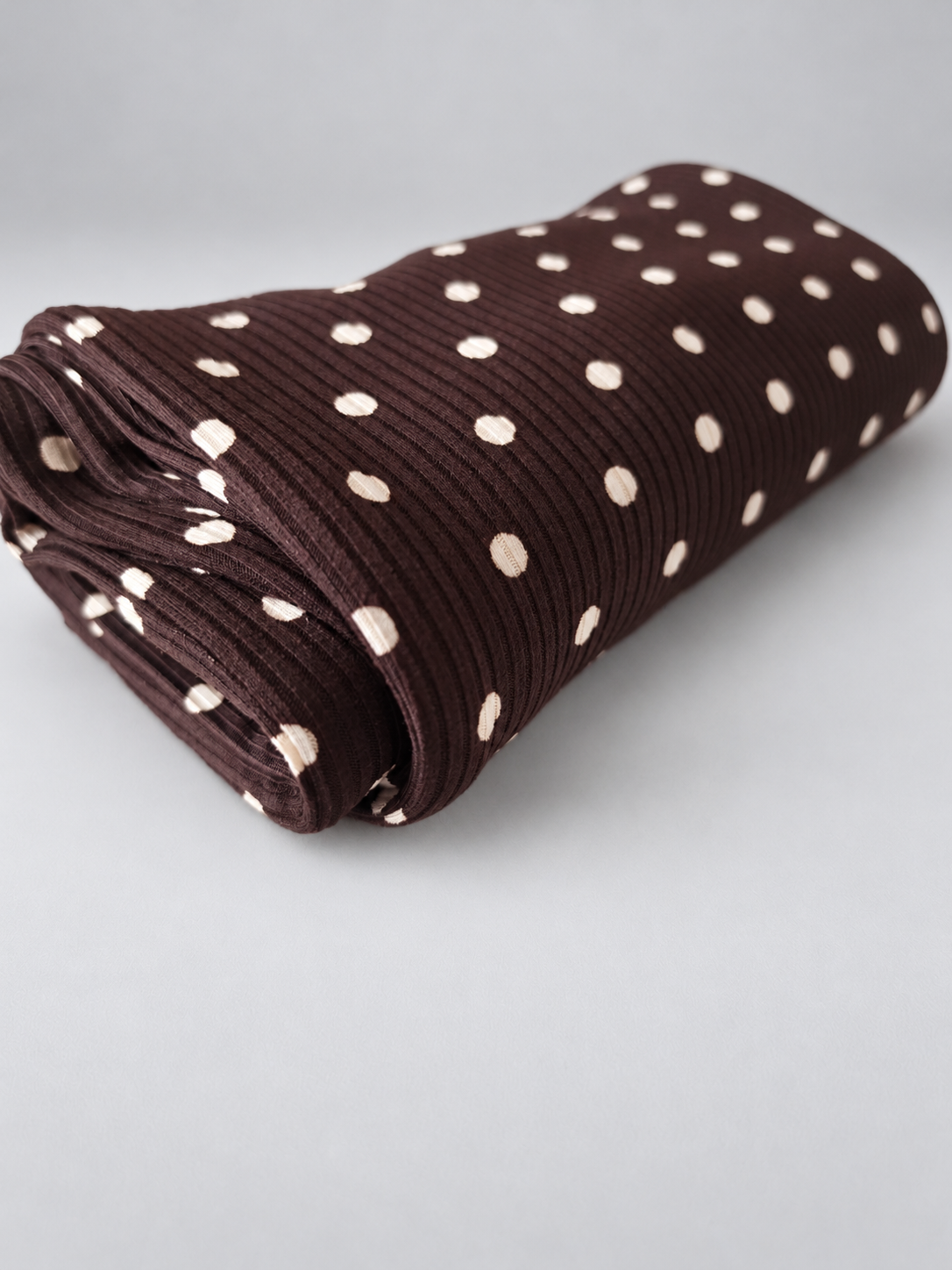 Double-Layer Maxi Pencil Skirt | Brown Polka